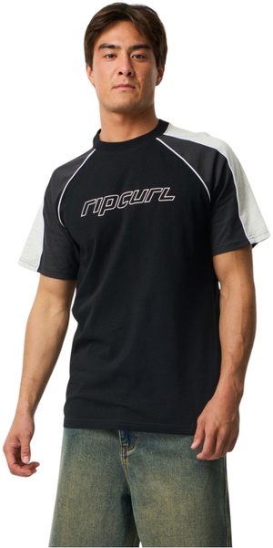 2026 Rip Curl Mens Panel Beater Tee 116MTE - Black